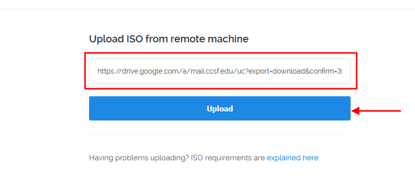 Upload Windows ISO bằng Direct link