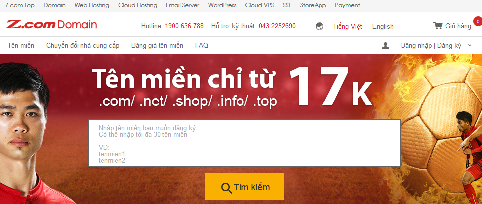 Z com là nhà cung cấp tên miền giá rẻ tốt nhất VN hiện nay