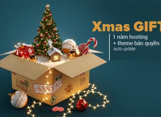 XMAS GIFT – Tặng 1 năm Hosting & Theme bản quyền Xmas-2019