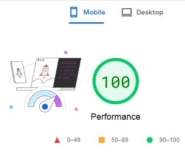 100 điểm Google PageSpeed Insights trên di động